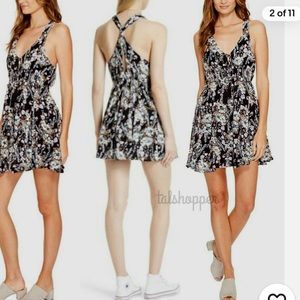 Free People Floral Halter Dress Size XS